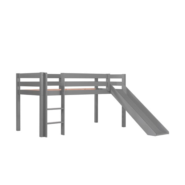 Szare podwyższone łóżko dziecięce z drewna sosnowego 90x200 cm PINO – Vipack-image-2