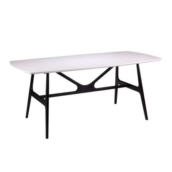 Biały stół z czarnymi nogami sømcasa Gabby, 180x90 cm