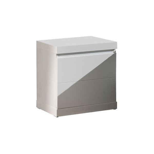 Biała szafka nocna Vipack Lara White, szer. 44 cm