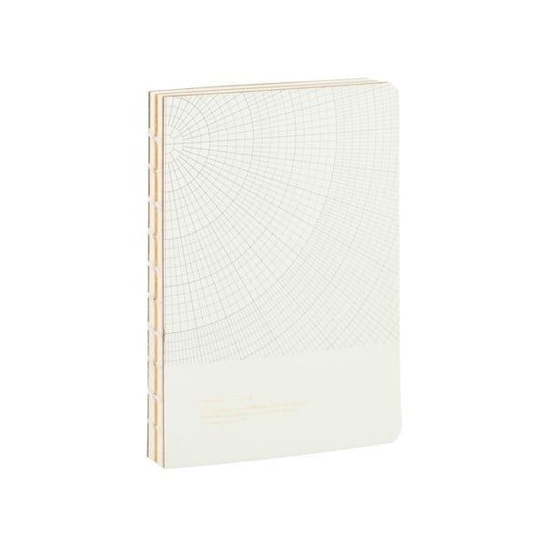 Biały notatnik Monograph Geometric