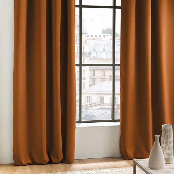 Zasłona zaciemniająca w kolorze terakoty 135x240 cm Occult – douceur d'intérieur-image-1