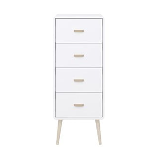 Biała wysoka komoda 41x105 cm Mino – Tvilum