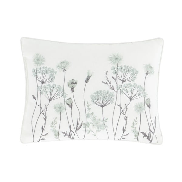 Biało-zielona poduszka Catherine Lansfield Meadowsweet Floral, 30x40 cm
