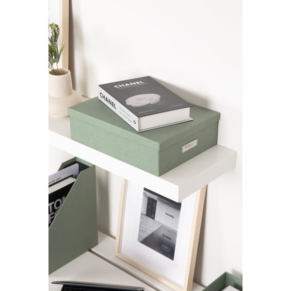 Zielone kartonowe organizery zestaw 5 szt. na dokumenty Holger Canvas Paper Laminate – Bigso-image-1