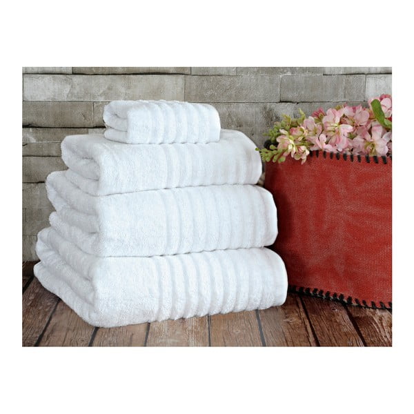 Biały ręcznik Irya Home Wellas Bamboo, 30x50 cm