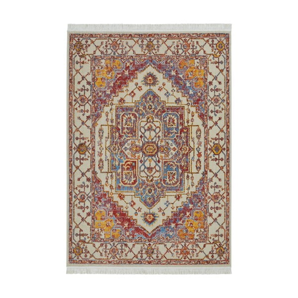 Kolorowy dywan z domieszką bawełny z recyklingu Nouristan, 80x150 cm