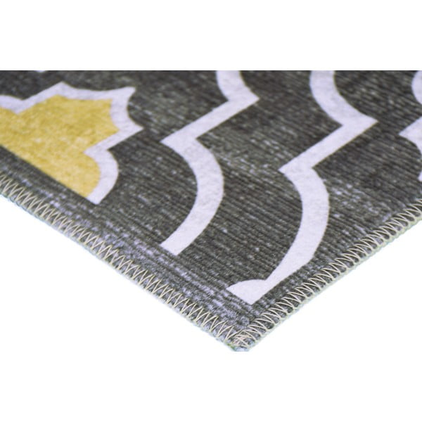 Żółto-szary dywan odpowiedni do prania 80x50 cm – Vitaus-image-2