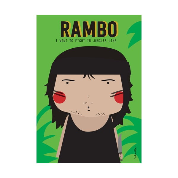 Plakat NiñaSilla Rambo, 21x42 cm