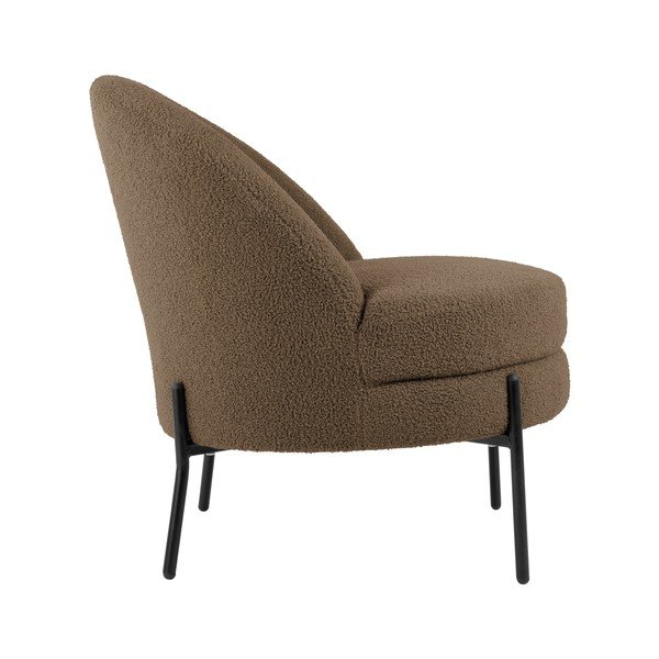 Szarobrązowy fotel z materiału bouclé Noble – Leitmotiv-image-3