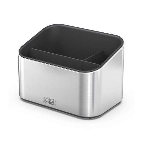 Metalowy stojak na akcesoria do mycia naczyń w kolorze srebra z połyskiem Surface – Joseph Joseph