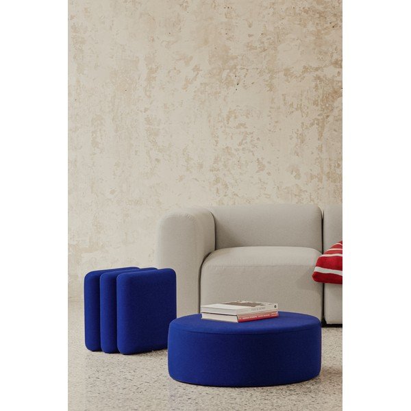 Niebieski wełniany puf Folk – noo.ma-image-3