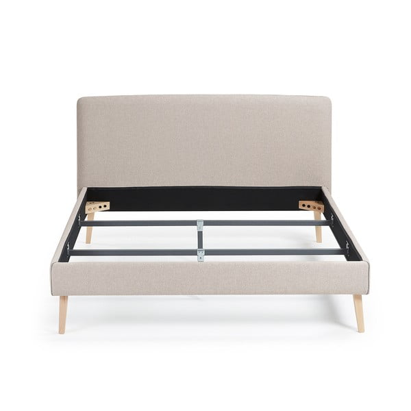 Beżowe łóżko 2-osobowe Kave Home Lydia, 160x200 cm-image-2