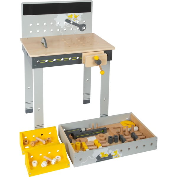 Dziecięcy drewniany stół roboczy z narzędziami Legler Miniwob-image-2