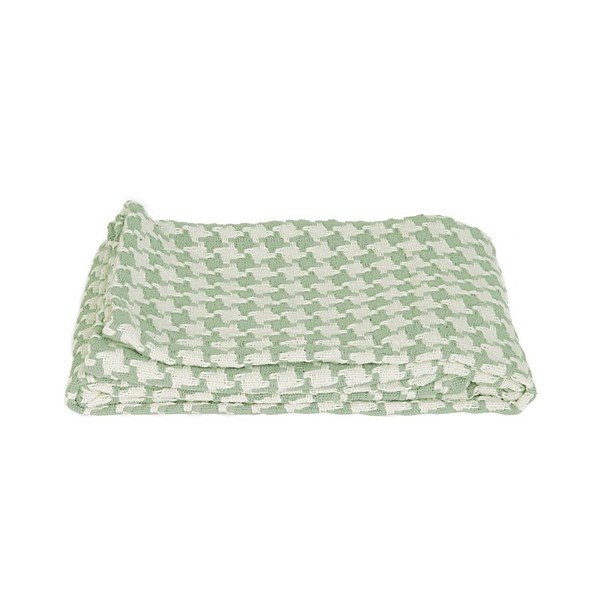 Koc Pied de Poule Green, 150x180 cm-image-1