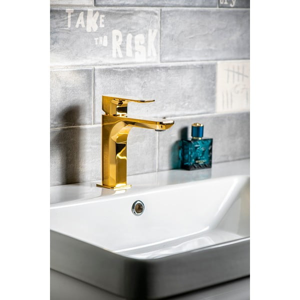 Bateria umywalkowa stojąca w kolorze złota Spy – Sapho-image-1