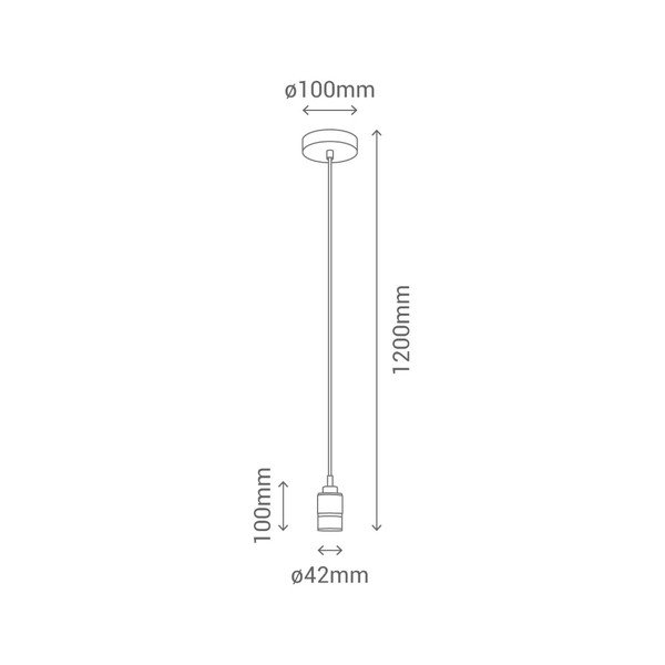 Lampa wisząca bez abażuru w kolorze miedzi SULION Fiji-image-2
