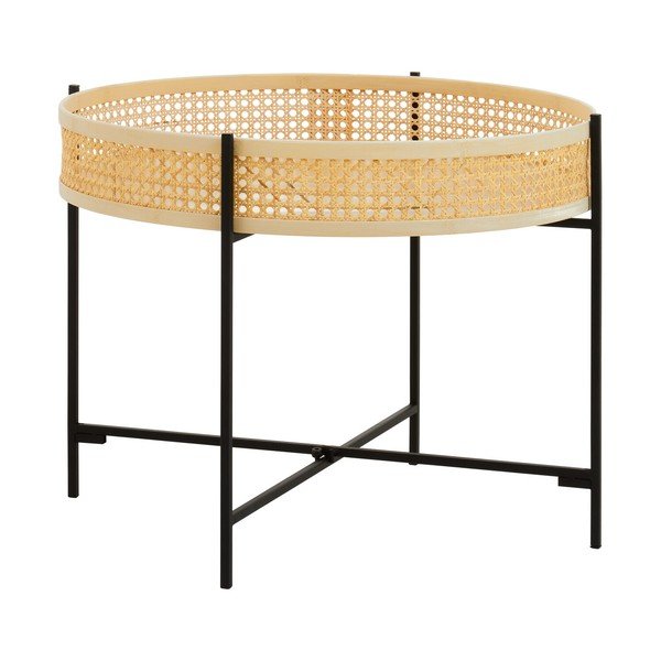 Rattanowy okrągły stolik w naturalnym kolorze ø 60 cm Depok – Premier Housewares