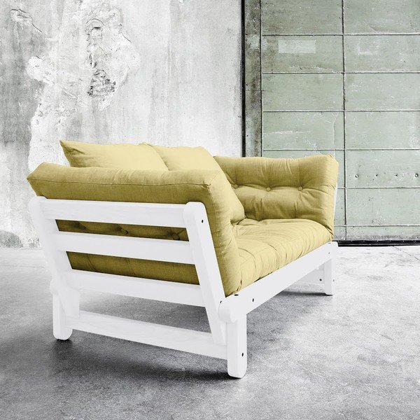 Sofa rozkładana Beat White/Avocado Green-image-1