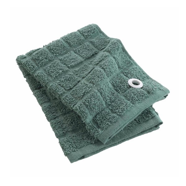 Zielony bawełniany ręcznik frotte 50x50 cm Ardenia – douceur d'intérieur
