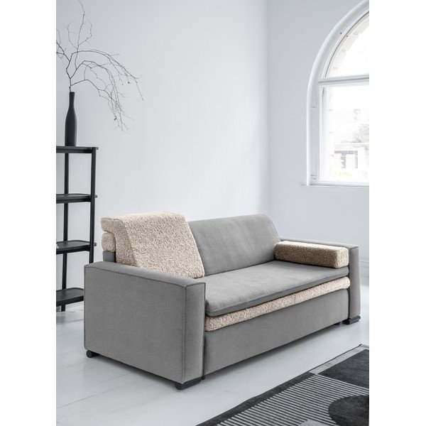 Szara rozkładana sofa 235 cm – Miuform