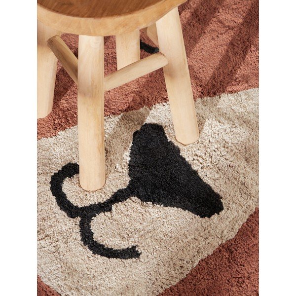 Brązowy bawełniany dywan dziecięcy odpowiedni do prania/tkany ręcznie 101x120 cm Snuggle Benni – Hanse Home-image-3