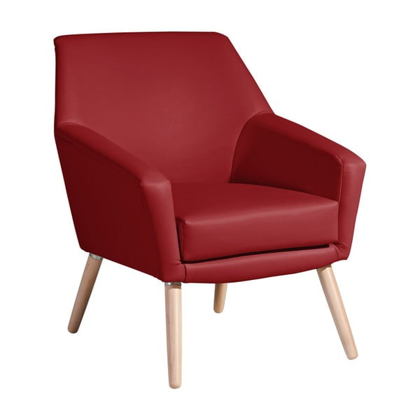 Czerwony fotel z imitacji skóry Max Winzer Alegro