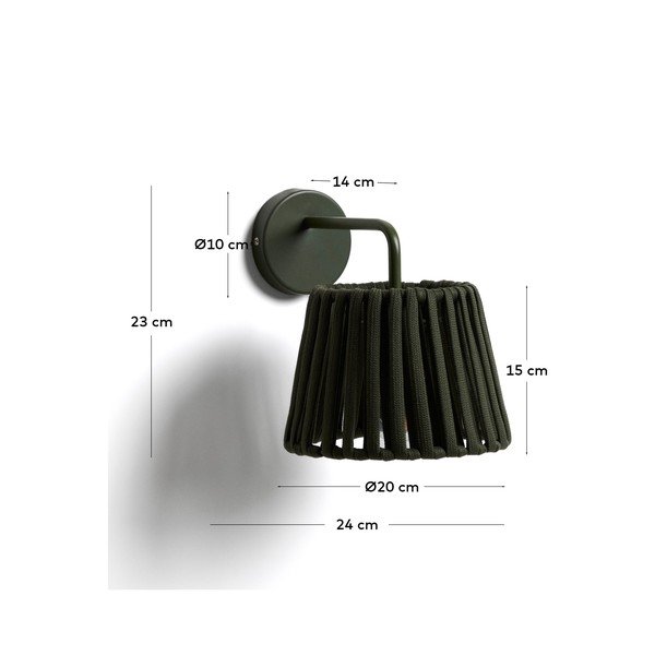 Lampa zewnętrzna ścienna LED solarna (wysokość 23 cm) Aldet – Kave Home-image-4