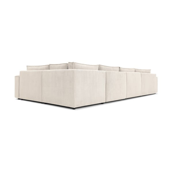 Kremowy sztruksowy narożnik (prawostronny) Nihad modular – Bobochic Paris-image-4