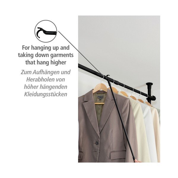 Metalowo-plastikowy drążek do zdejmowania ubrań Herkules – Wenko-image-2