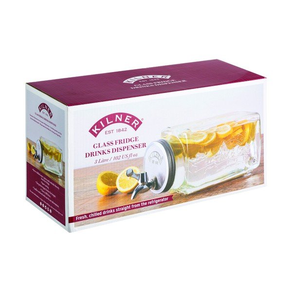 Szklany słój na lemoniadę do lodówki Kilner, 3 l-image-1