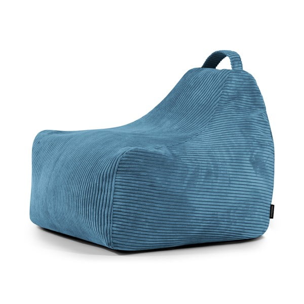 Niebieski sztruksowy dziecięcy worek do siedzenia Game Amuse – SLOWDOWN