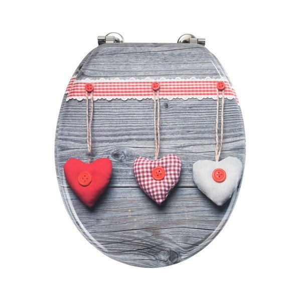 Deska sedesowa Wenko Bavarian Hearts, 43x37 cm