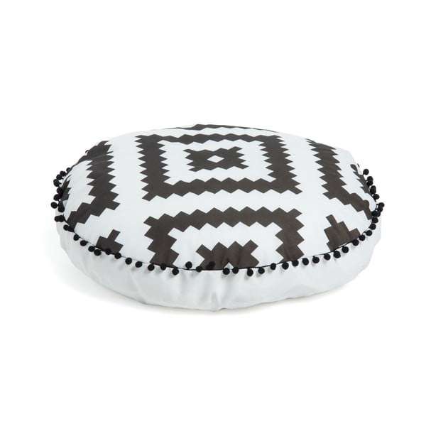 Czarno-biały puf we wzory La Forma All, ⌀ 60 cm