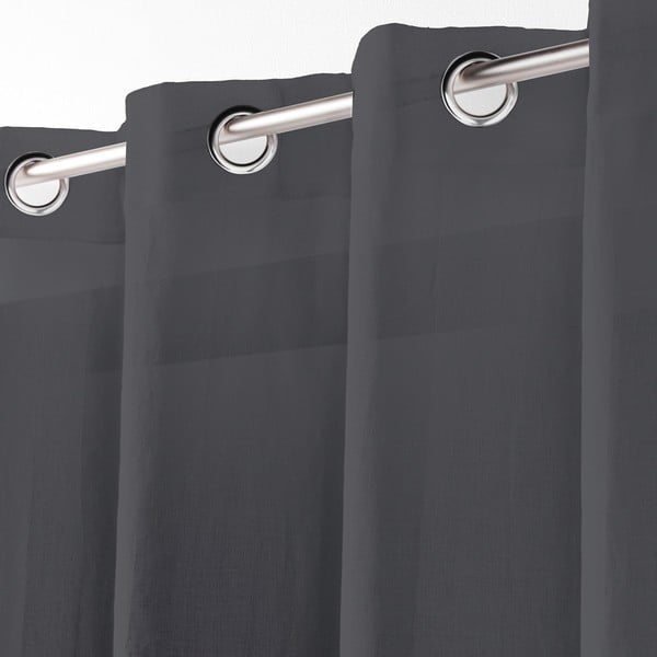 Antracytowa firanka 140x280 cm Telma – douceur d'intérieur-image-1