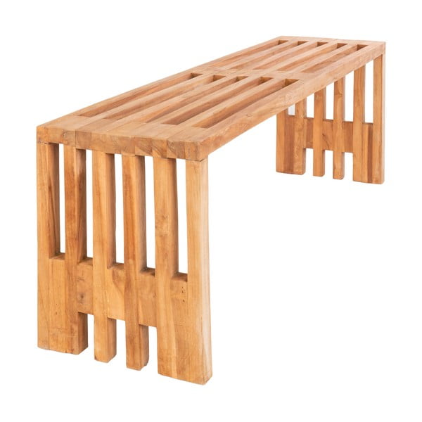 Ławka ogrodowa z drewna tekowego House Nordic Benidorm, 140x35 cm-image-3
