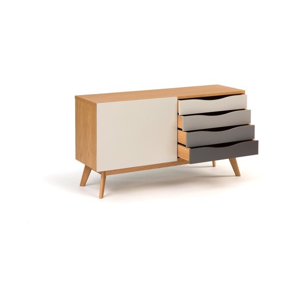 Komoda z szarymi szufladami Woodman Avon-image-4