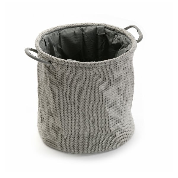 Szary koszyk do przechowywania Versa Knitted, 36x38 cm