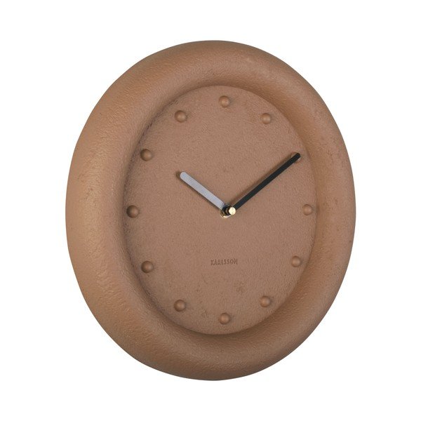 Brązowy zegar ścienny Karlsson Petra, ø 30 cm-image-1