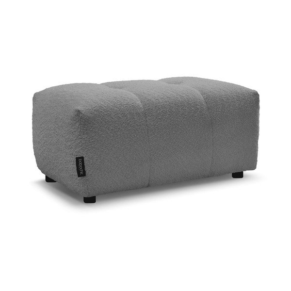 Szary podnóżek z materiału bouclé Roxelane – Bobochic Paris-image-3