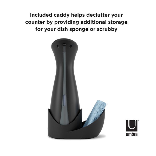 Czarny automatyczny plastikowy dozownik do mydła 250 ml Otto – Umbra-image-4