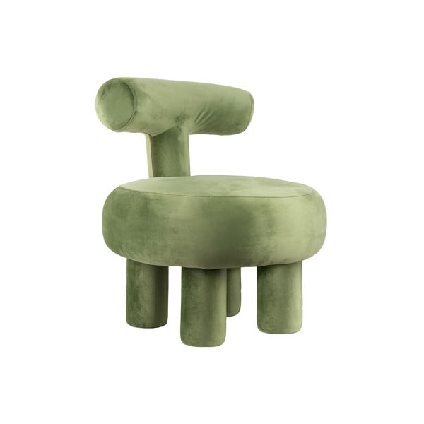 Jasnozielony aksamitny fotel Abrazo – Leitmotiv