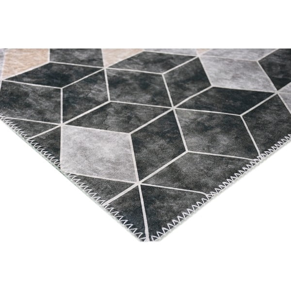 Szaro-kremowy chodnik odpowiedni do prania 200x80 cm – Vitaus-image-2