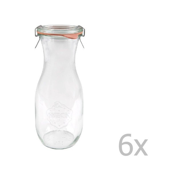 Zestaw 6 butelek Weck, 530 ml