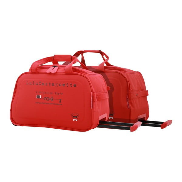 Zestaw 2 czerwonych toreb podróżnych LULU CASTAGNETTE Lulu