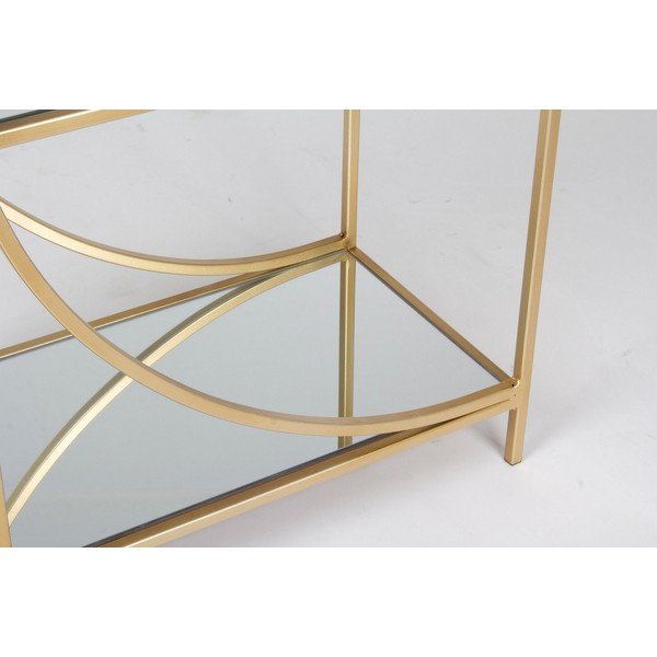 Stalowy regał w kolorze złota 81x87x31 cm Elenor – Bizzotto-image-2