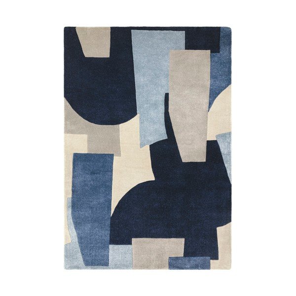 Niebieski dywan z włókien z recyklingu tkany ręcznie 200x290 cm Romy – Asiatic Carpets