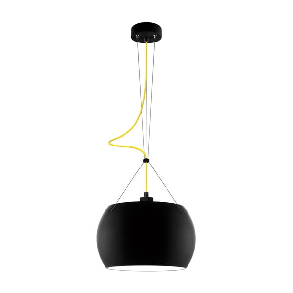 Lampa MOMO, black matte opal/yellow