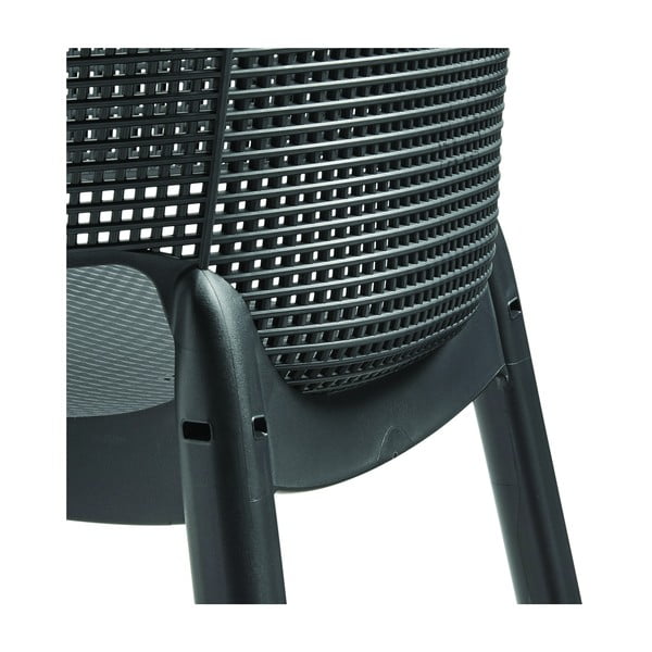 Ciemnoszare plastikowe krzesło ogrodowe Elisa – Keter-image-1