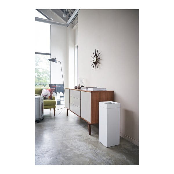 Biały metalowy kosz na śmieci 27 l Tall – YAMAZAKI-image-1