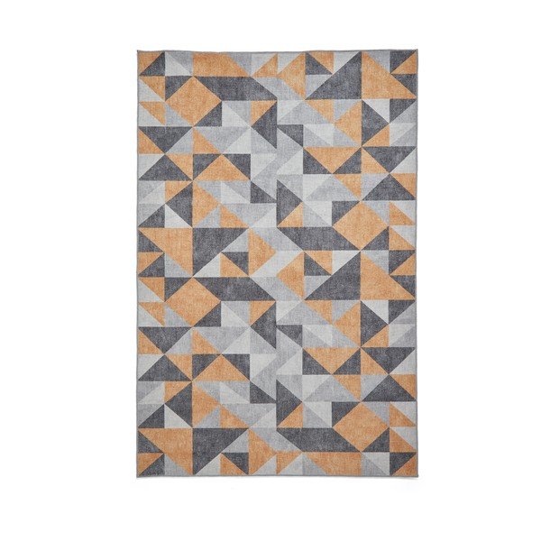 Szaro-żółty dywan odpowiedni do prania 61x120 cm Coral Yellow&Grey – Think Rugs